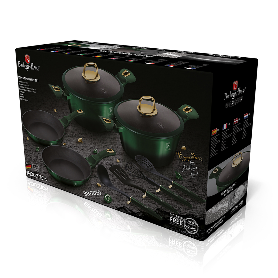 10-Piece Cookware Set Berlinger Haus BH/7039 Emerald Collection
