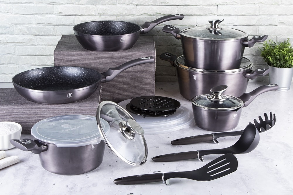 18-Piece Cookware Set Berlinger Haus BH-6887 Carbon