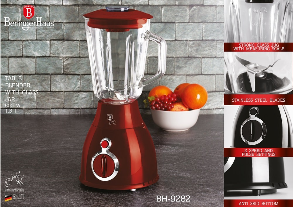 Table Blender Berlinger Haus BH-9282 Burgundy Collection