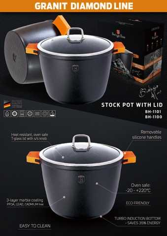 Stock Pot 24 cm Berlinger Haus BH/1100N Granite Diamond Line