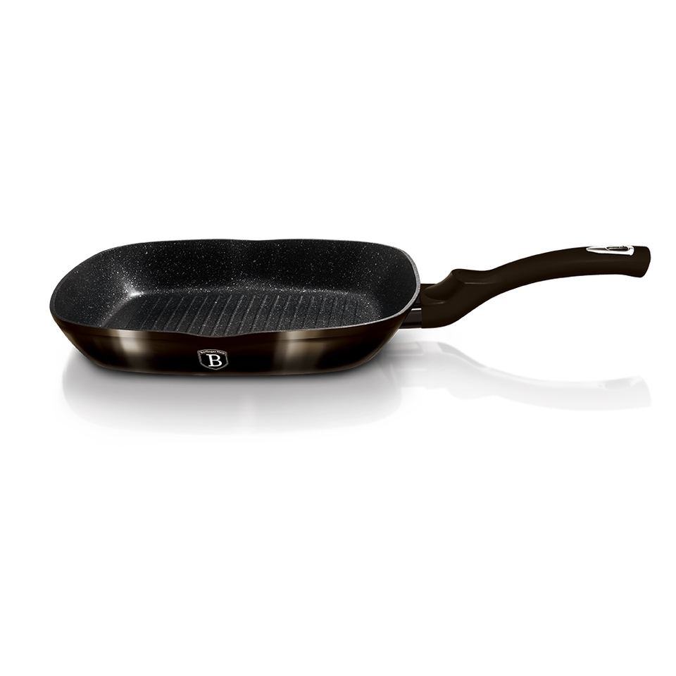 Square Ribbed Skillet 28 cm Berlinger Haus BH-6611 Black