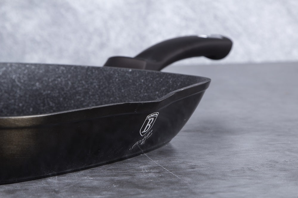 Square Ribbed Skillet 28 cm Berlinger Haus BH-6611 Black