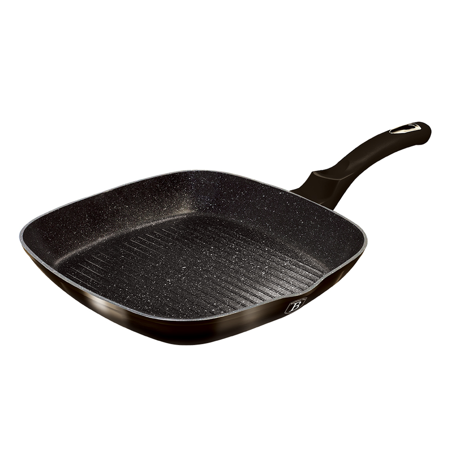Square Ribbed Skillet 28 cm Berlinger Haus BH-6611 Black