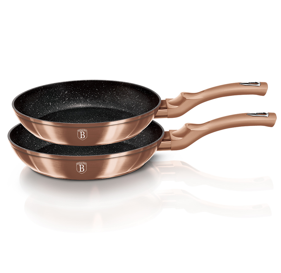 2-Piece Frying Pan Set Berlinger Haus BH-1611 Rose Gold Collection