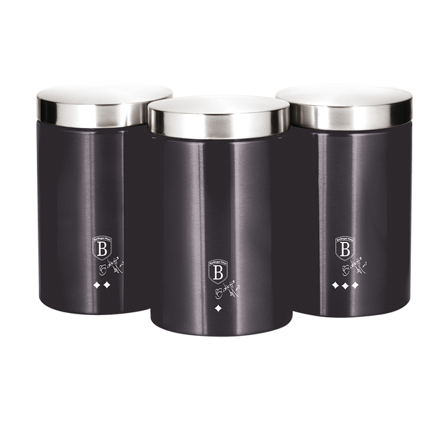Kitchen Canister Set Berlinger Haus BH/6718 Carbon Pro Collection