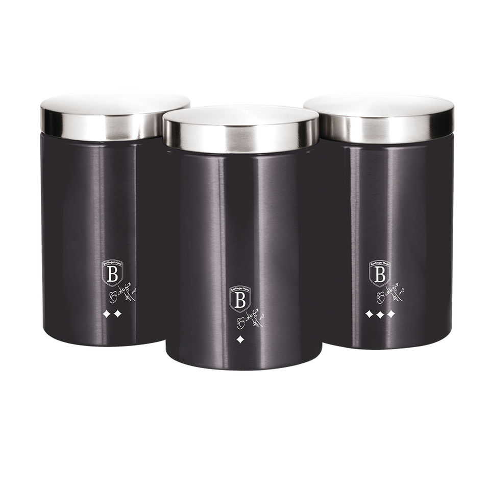 Kitchen Canister Set Berlinger Haus BH/6718 Carbon Pro Collection
