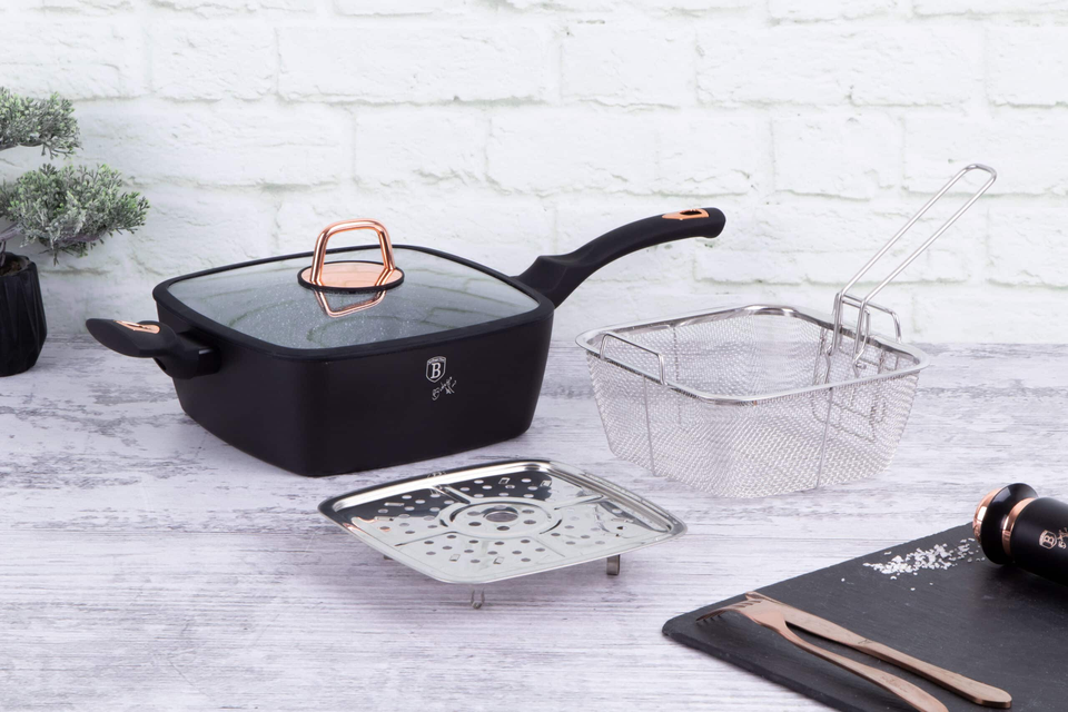 4-Piece Square Pan Set Berlinger Haus BH/6792T Black Rose Collection