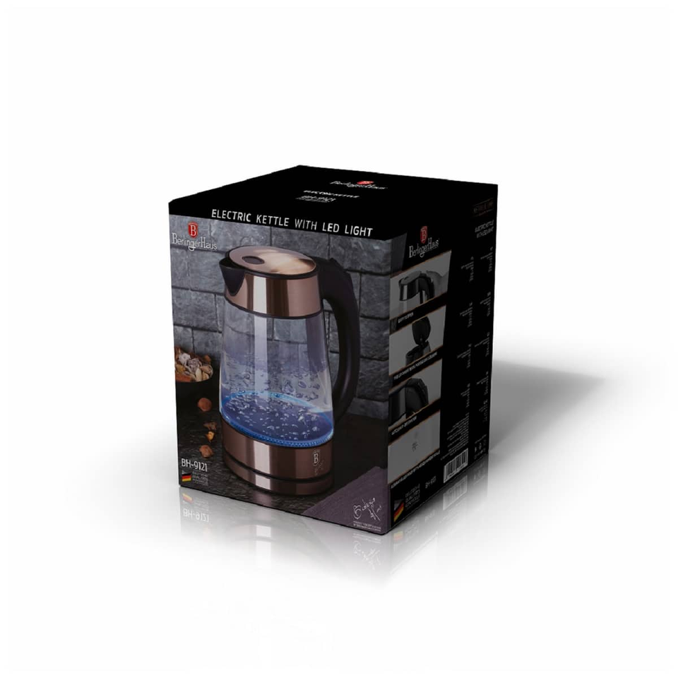 Electric Glass Kettle Berlinger Haus BH-9121 Rose Gold Collection