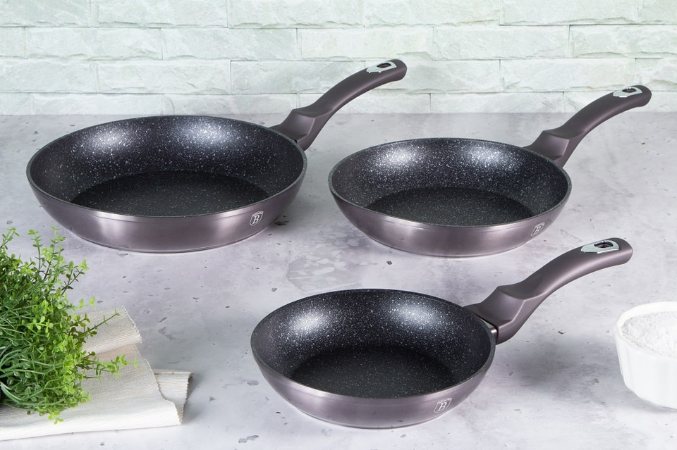 3-Piece Frying Pan Set Berlinger Haus BH/6903 Carbon