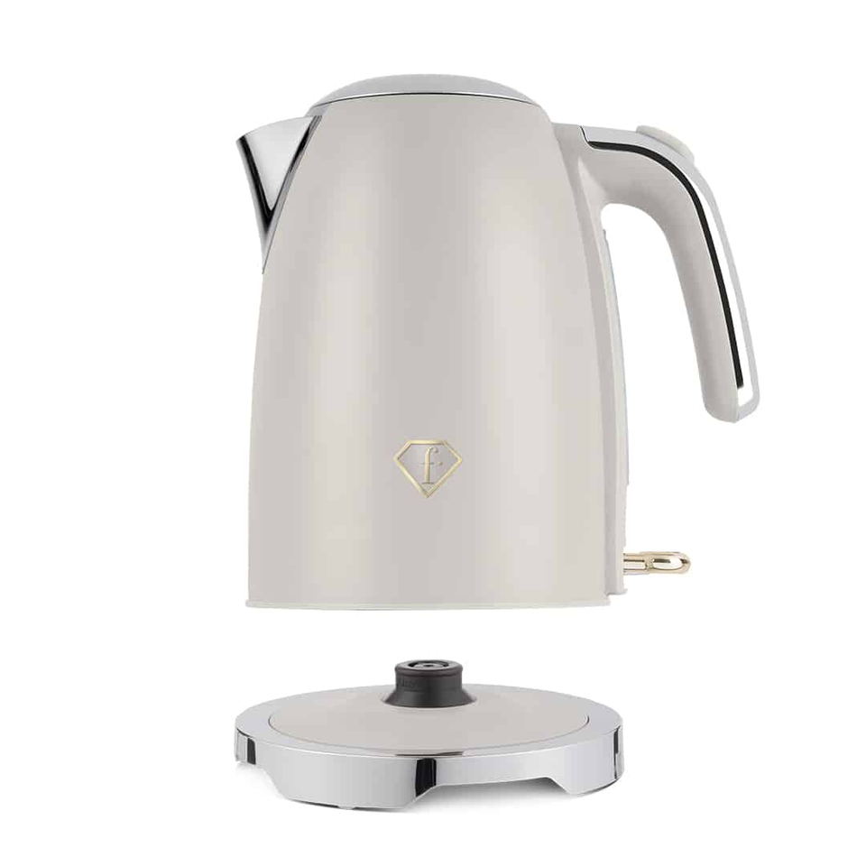 Fast Boiling Electric Kettle 1.7L | 2200W | Cream–Gold FTV0152 Berlinger Haus