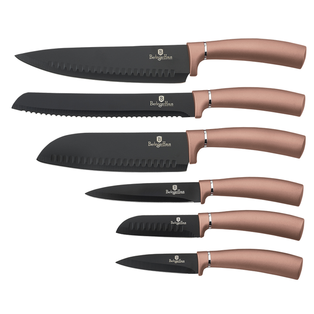 6-Piece Knife Set Berlinger Haus BH/2543 Rose Gold Collection