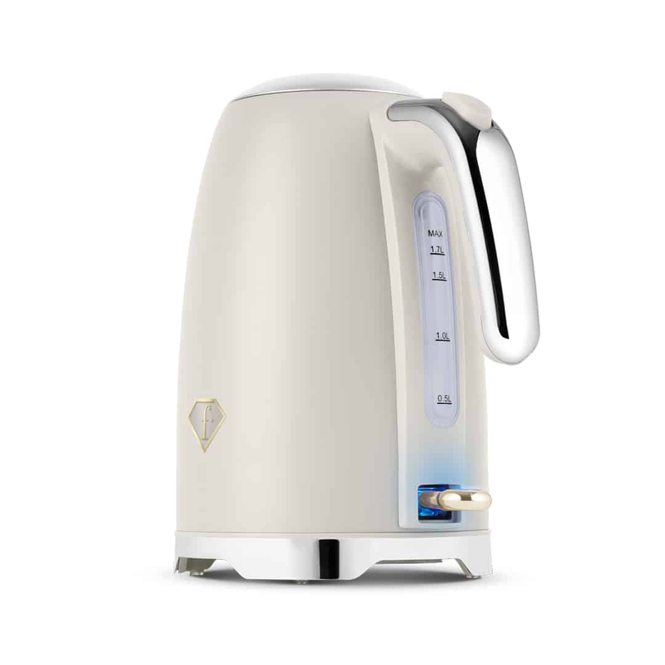 Fast Boiling Electric Kettle 1.7L | 2200W | Cream–Gold FTV0152 Berlinger Haus