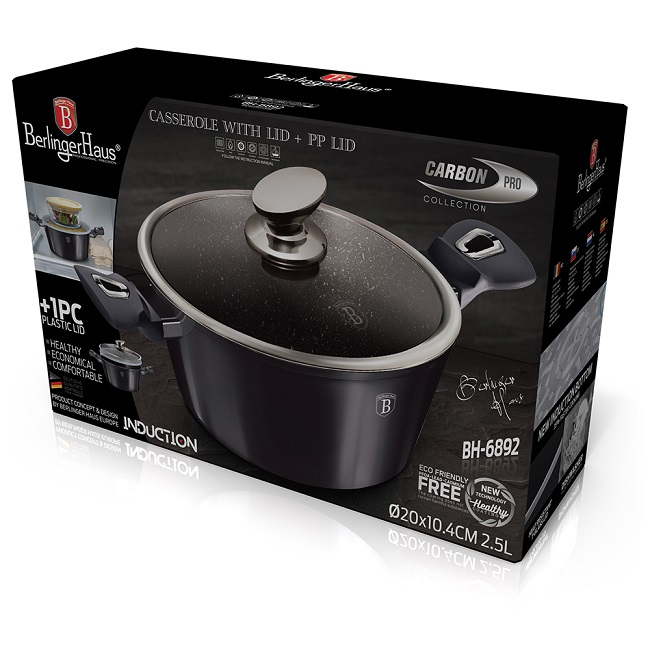 Casserole 24 cm Berlinger Haus BH6893 Metallic Line Carbon Pro Edition