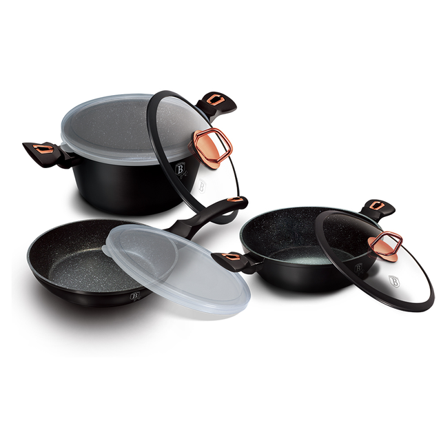 7-Piece Cookware Set Berlinger Haus BH/6791T Black Rose Collection