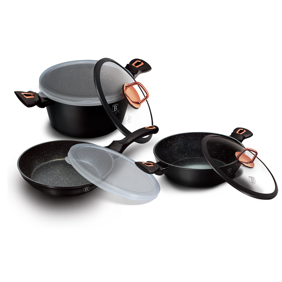 7-Piece Cookware Set Berlinger Haus BH/6791T Black Rose Collection