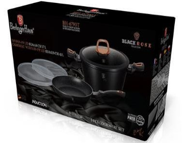 5-Piece Cookware Set Berlinger Haus BH/6790T Black Rose