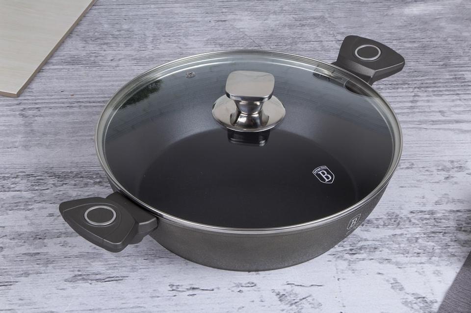 Aluminum Shallow Pot 28 cm Berlinger Haus BH/6766 Crystal