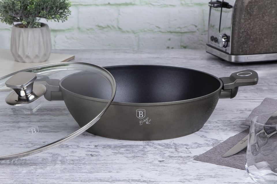 Aluminum Shallow Pot 28 cm Berlinger Haus BH/6766 Crystal