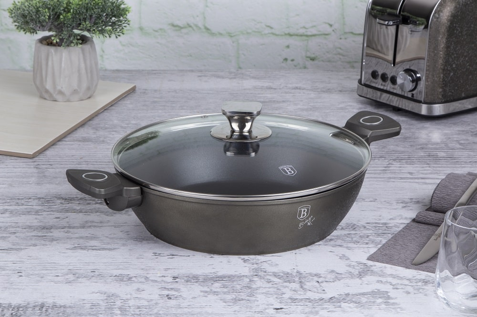 Aluminum Shallow Pot 28 cm Berlinger Haus BH/6766 Crystal