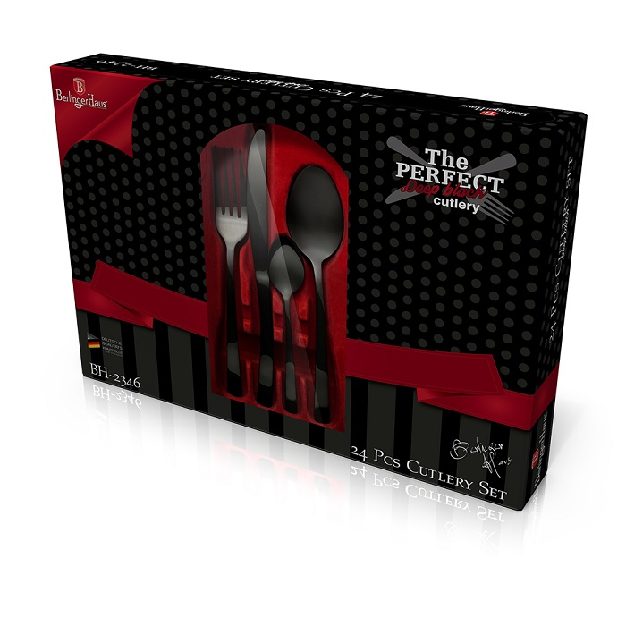 24-Piece Cutlery Set Berlinger Haus BH/2346 Mirror Black