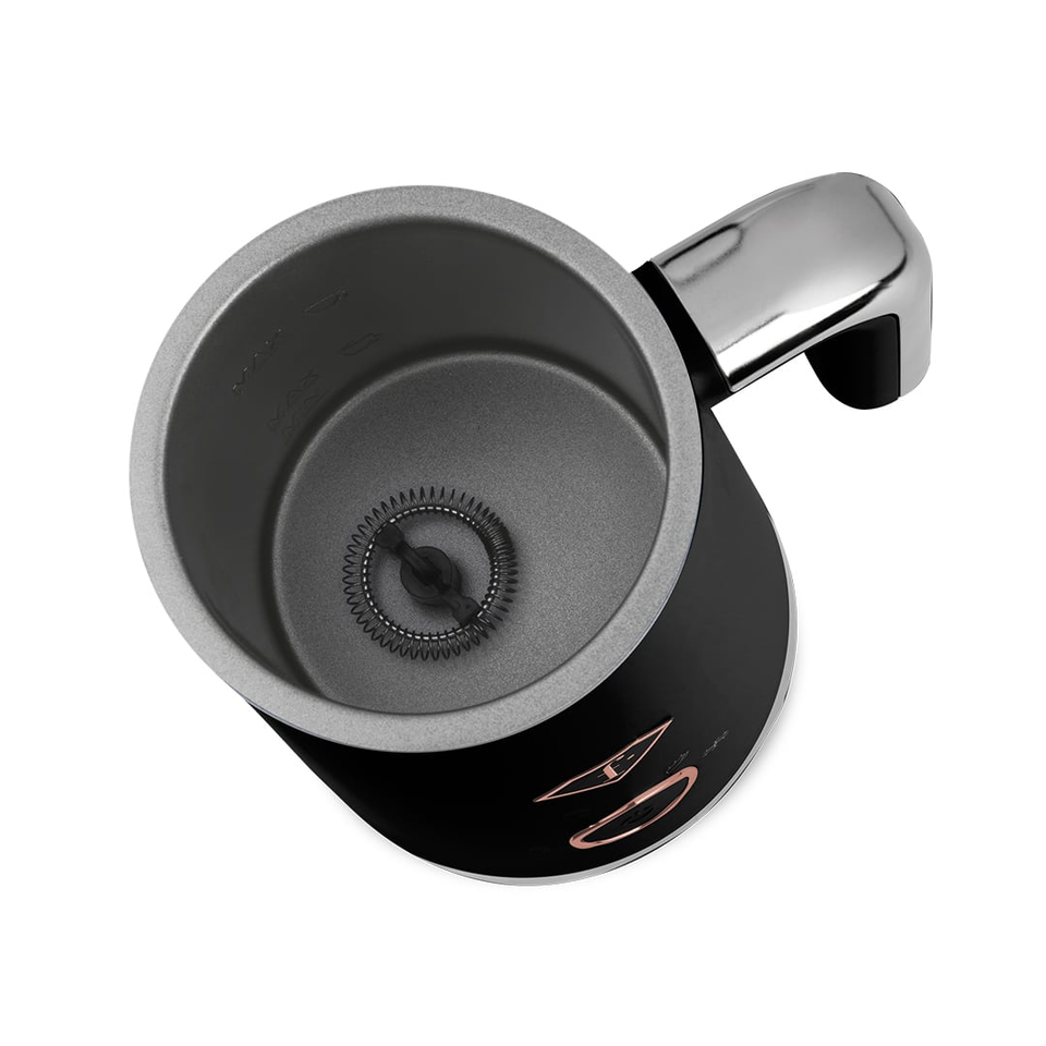 Milk Frother with Hot & Cold Foam 4-in-1 | 400W | Black–Rose Gold FTV0152 Berlinger Haus