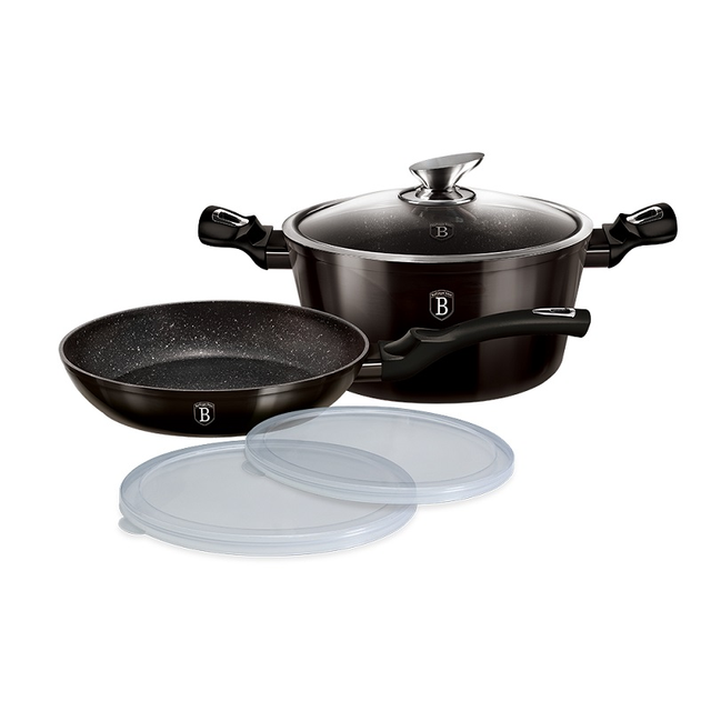 5-Piece Cookware Set Berlinger Haus BH/6616 Shiny Black Edition