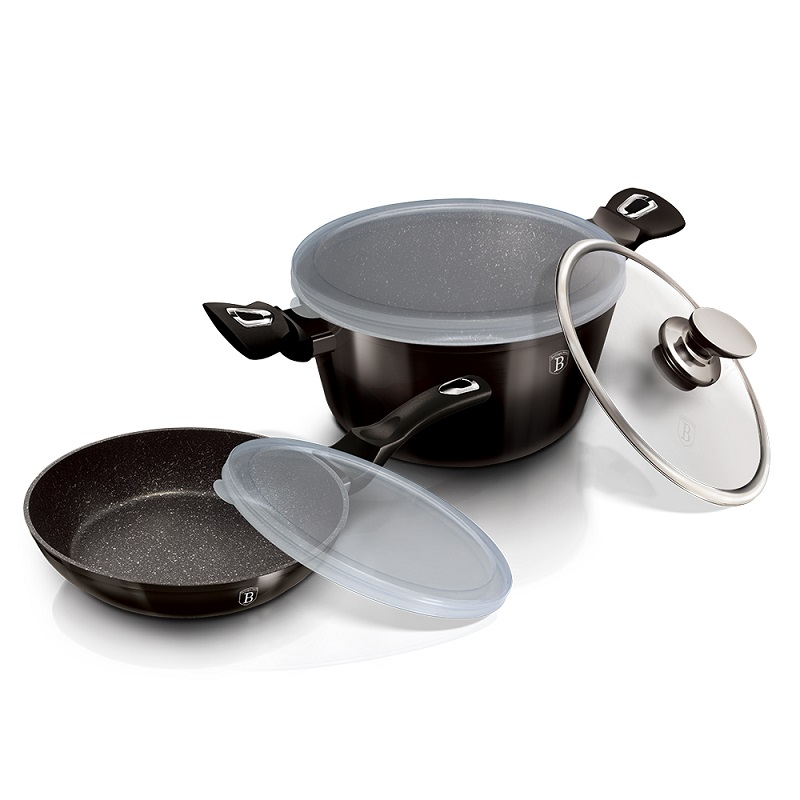 5-Piece Cookware Set Berlinger Haus BH/6616 Shiny Black Edition