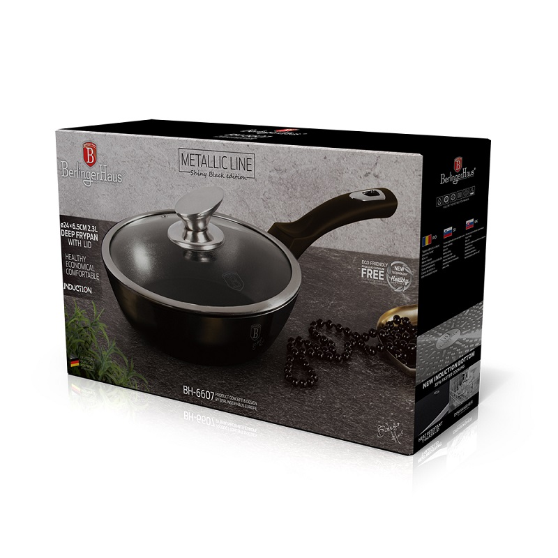 Deep Frypan 24 cm Berlinger Haus BH/6607 Shiny Black