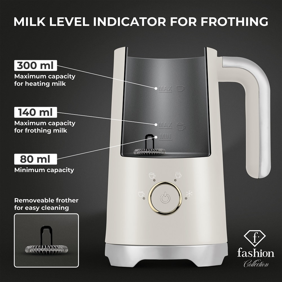 4-in-1 Milk Frother FTV0182 | Hot & Cold Foam | Berlinger Haus x FashionTV