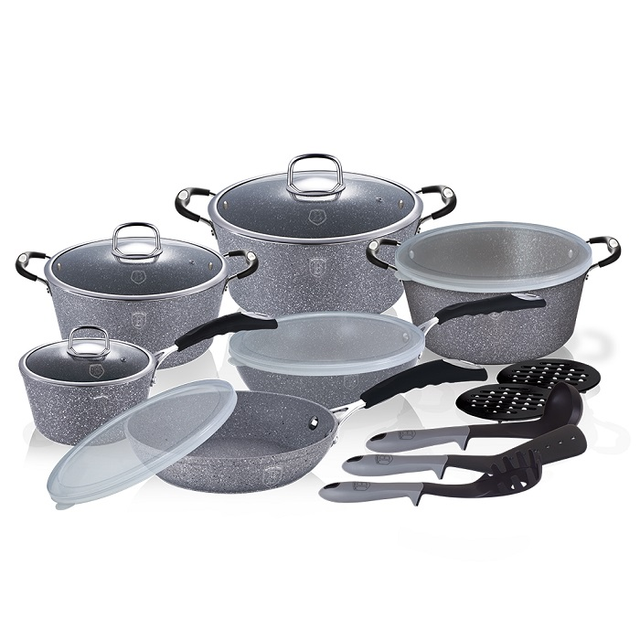 18-Piece Cookware Set Berlinger Haus BH/6196 Stone Touch Line