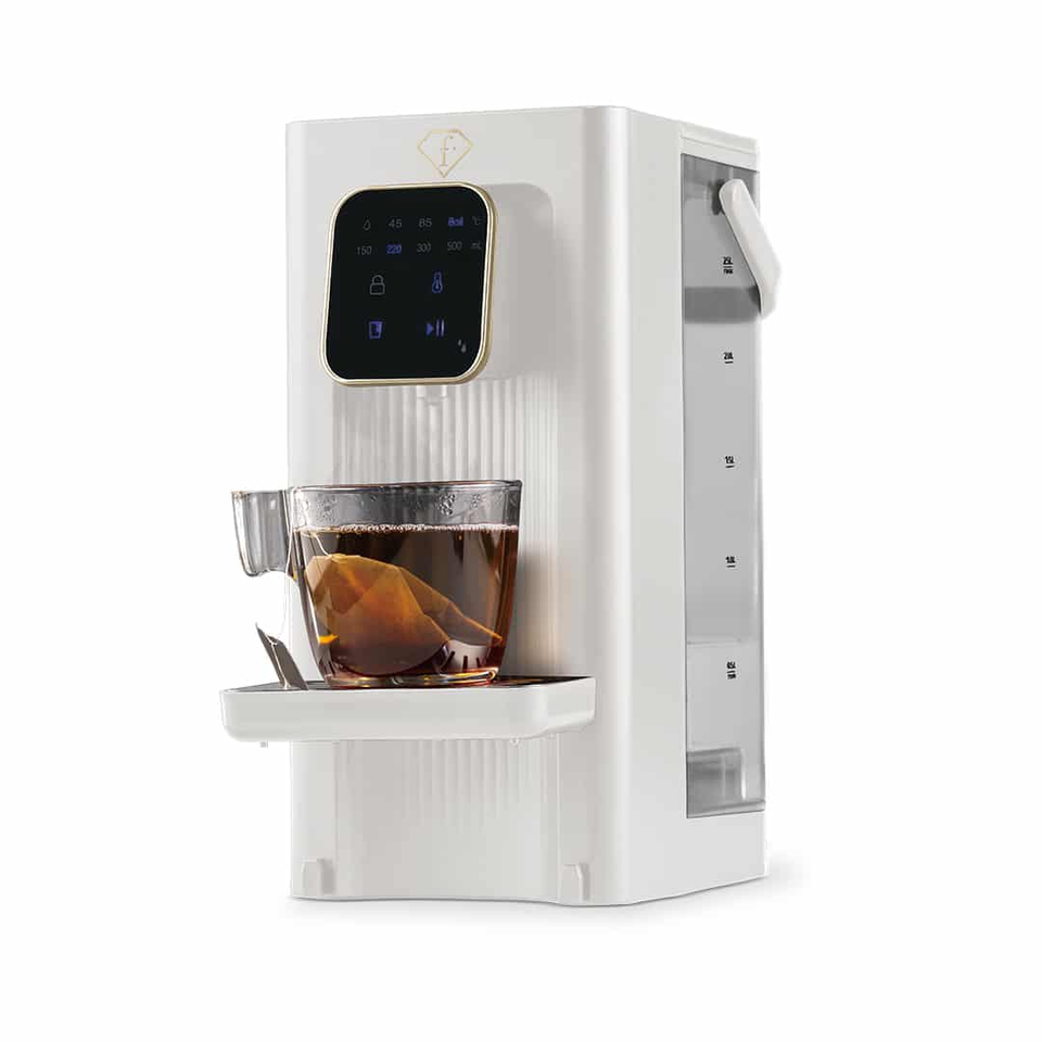 2-in-1 Digital Water Dispenser FTV0188 Cream–Gold | Hot & Filtered Water | 18–100°C | Berlinger Haus