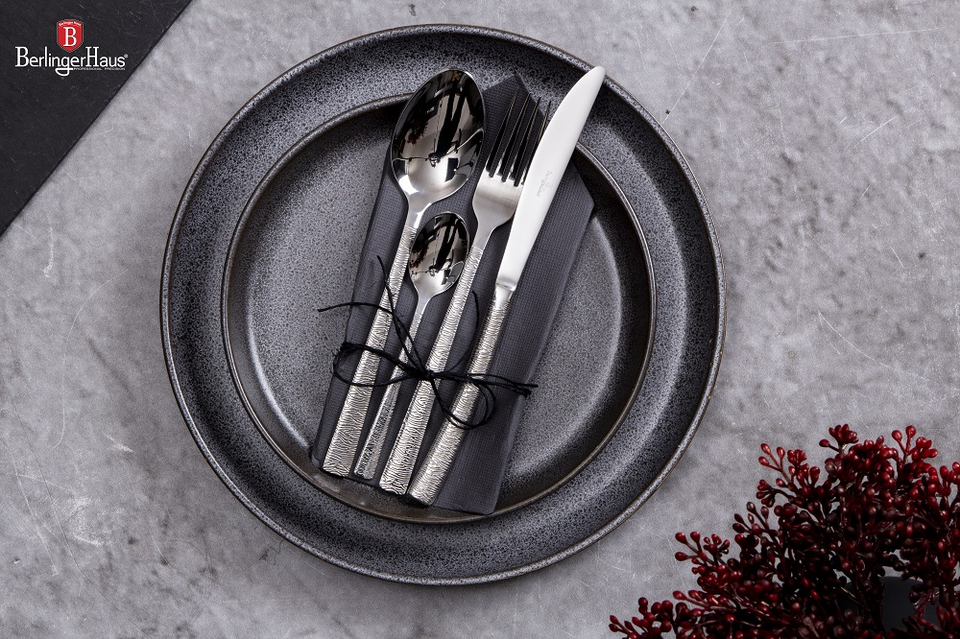 24-Piece Cutlery Set Berlinger Haus BH/2625 Mirror Silver