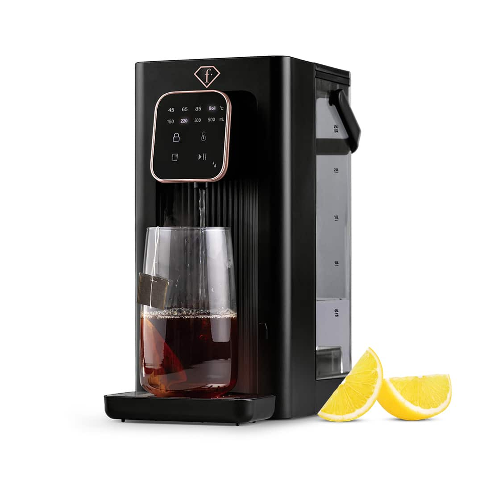2-in-1 Digital Water Dispenser Black–Rose Gold FTV0187 | Instant Hot & Room Temperature Water | Touch Control | Berlinger Haus