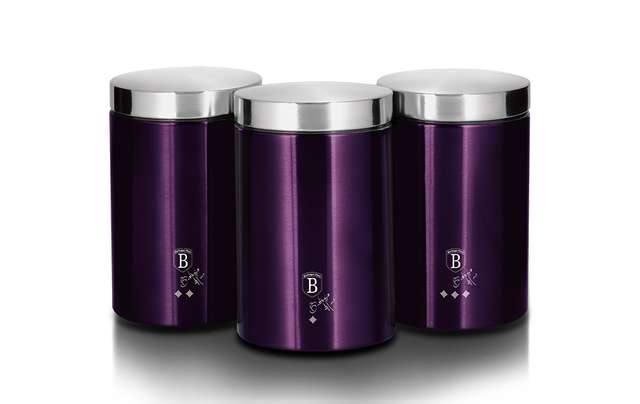 Kitchen Canister Set Berlinger Haus BH/6827 Purple Eclipse Collection