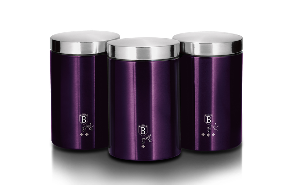 Kitchen Canister Set Berlinger Haus BH/6827 Purple Eclipse Collection