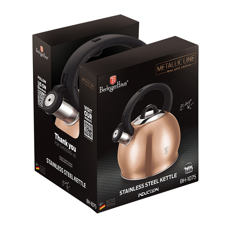 Teapot 3.0L Berlinger Haus BH-1075 Rose Gold Collection