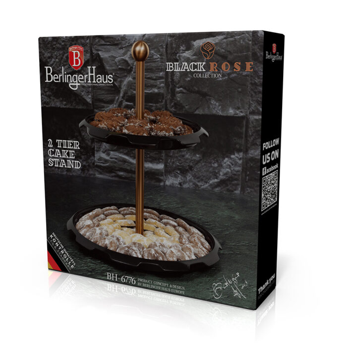 Cupcake Stand Berlinger Haus BH-6776 Black Rose Collection