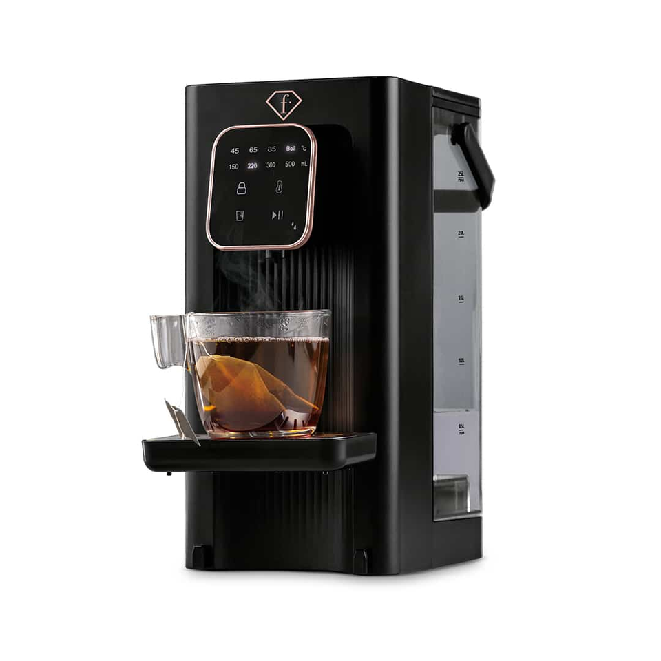 2-in-1 Digital Water Dispenser Black–Rose Gold FTV0187 | Instant Hot & Room Temperature Water | Touch Control | Berlinger Haus