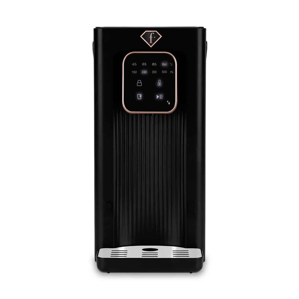 2-in-1 Digital Water Dispenser Black–Rose Gold FTV0187 | Instant Hot & Room Temperature Water | Touch Control | Berlinger Haus