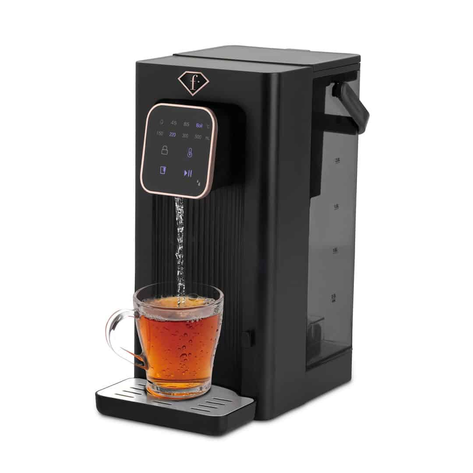 2-in-1 Digital Water Dispenser Black–Rose Gold FTV0187 | Instant Hot & Room Temperature Water | Touch Control | Berlinger Haus