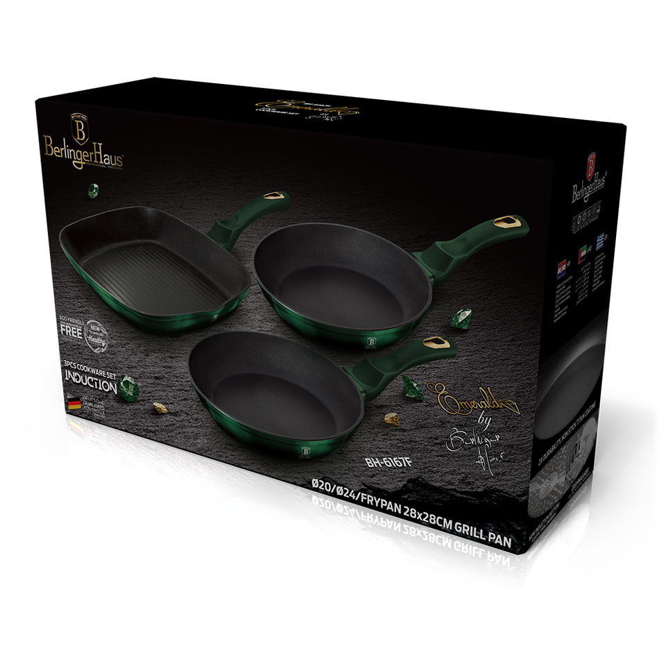 Frying Pan Set Berlinger Haus BH/6167 Emerald Collection