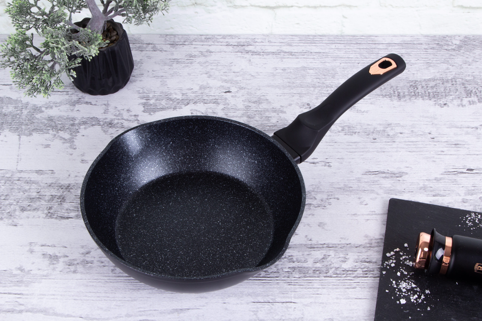Deep Frying Pan 24 cm Berlinger Haus BH/6184 Black Rose Gold