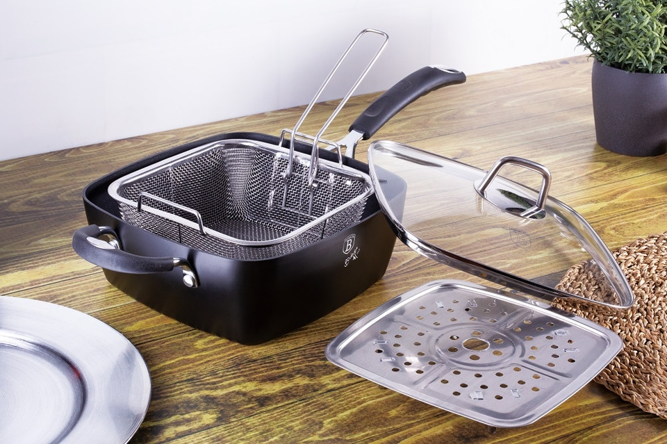 4-Piece Square Pan Set Berlinger Haus BH/6554 Black