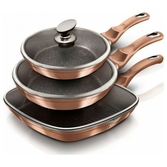 6-Piece Frying Pan Set Berlinger Haus BH/6195 Rose Gold Collection