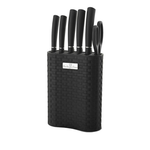 7-Piece Knife Set with Stand Berlinger Haus BH/2502 Black Silver Collection