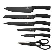 7-Piece Knife Set with Stand Berlinger Haus BH/2502 Black Silver Collection