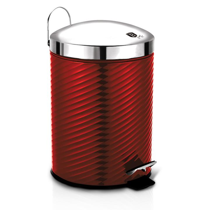 Pedal Bin 12L Berlinger Haus BH/6423 Metallic Burgundy Line