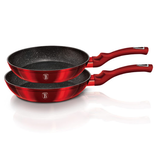 Frying Pan Set Berlinger Haus BH/1612 Metallic Burgundy Collection