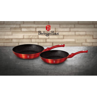 Frying Pan Set Berlinger Haus BH/1612 Metallic Burgundy Collection