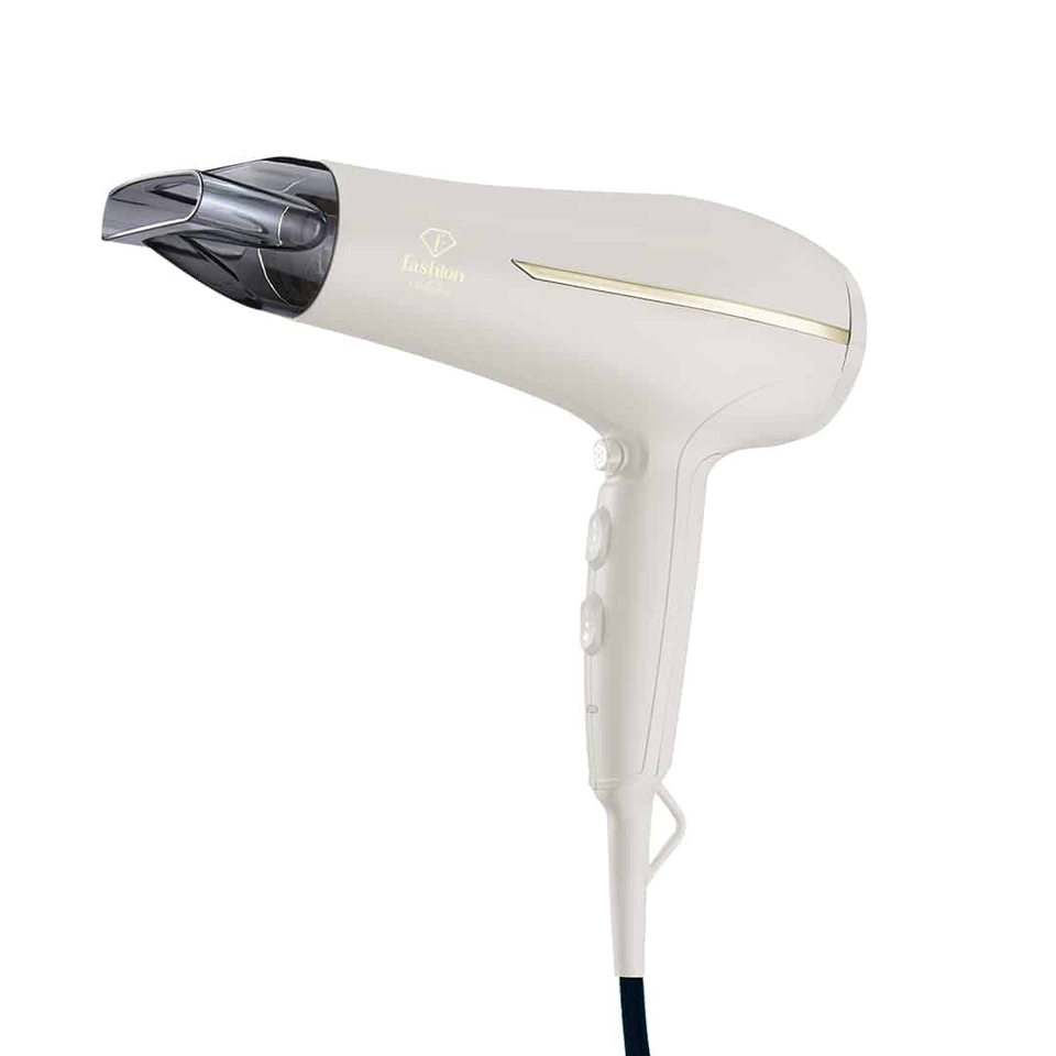 Luxury Ionic Hair Dryer 2300W – Cream–Gold | Berlinger Haus